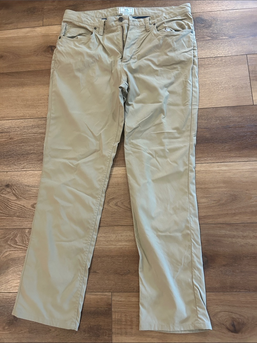 Men's Tan Chino Pants - Classic Straight Fit